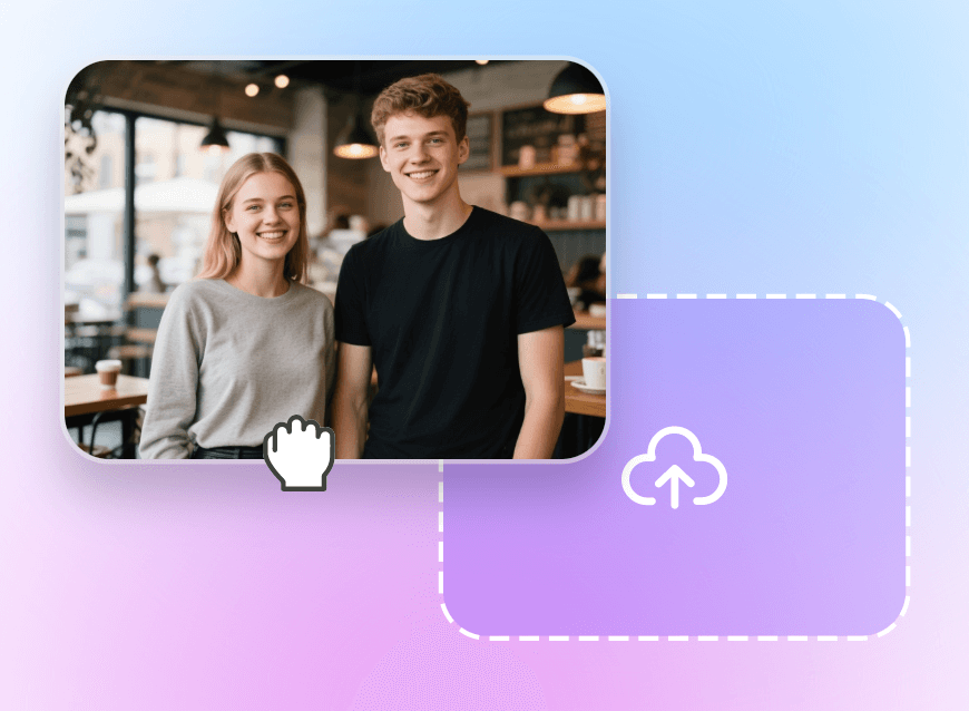 Upload a couple photo to clipfly free ai hug video generator