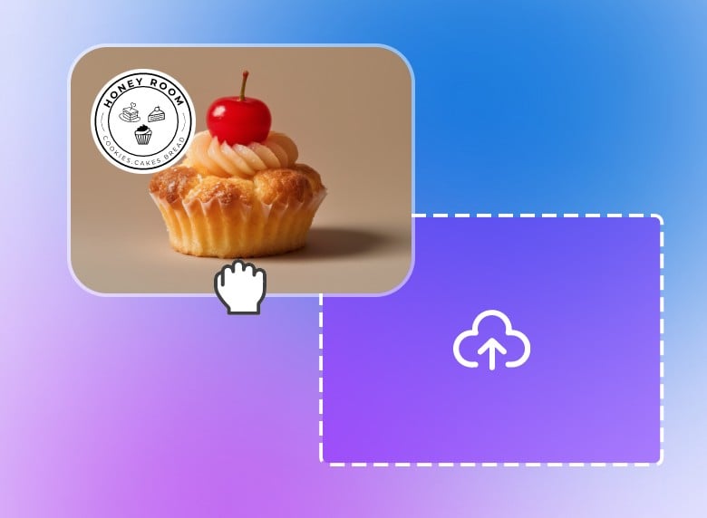 Carregue um vídeo de cupcake para remover o objeto estampado com o removedor de objectos de vídeo clipfly