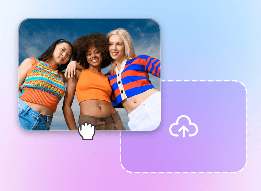 Upload a friends photo to clipfly matcha filter