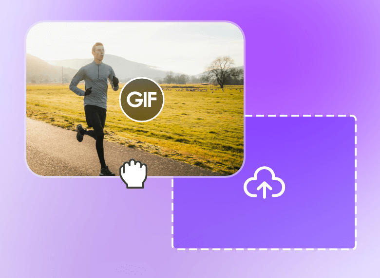 Upload a gif of a running man to clipfly gif to mp4 converter