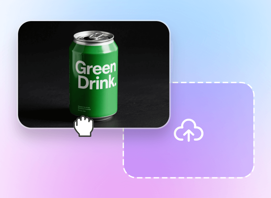 Upload a green bottled drink to clipfly