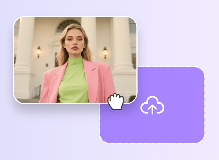Carregue uma foto de mulher no removedor de fundo do Clipfly