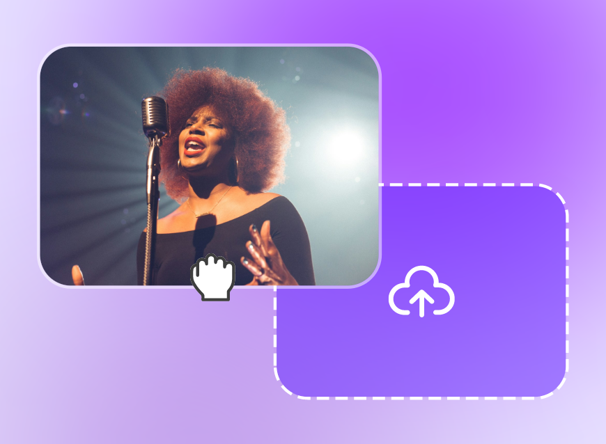 Upload a music video featuring a black singing lady