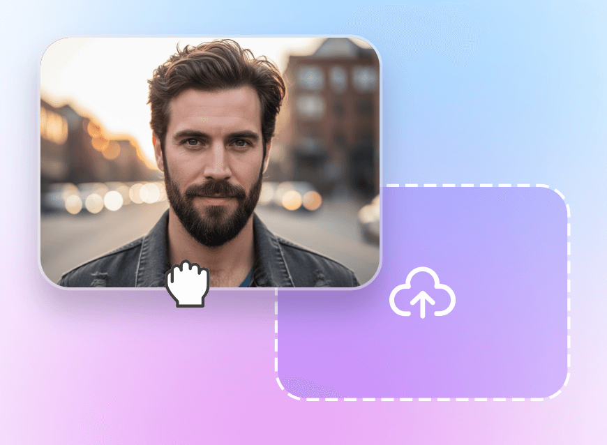 Upload a photo of a handsome man with a beard