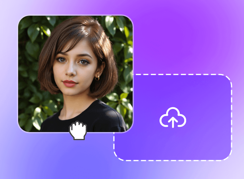 Upload a photo of a short hair woman to clipfly