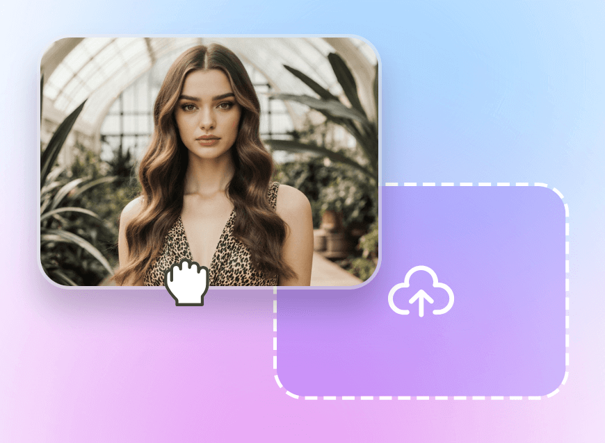 Clipflyに女性の写真をアップロード