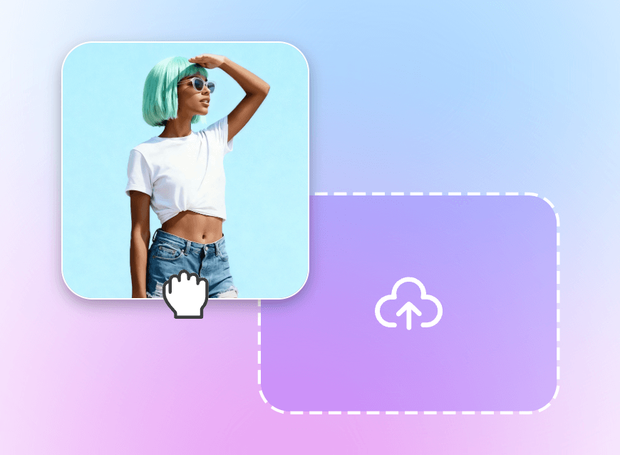 Upload a picture of a fashion model to clipfly
