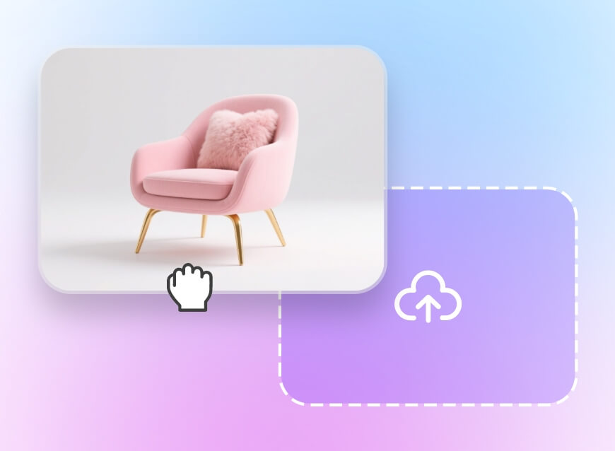 Upload a sofa image to clipfly white background remover