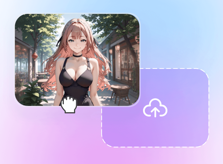 Upload an anime girl image to clipfly