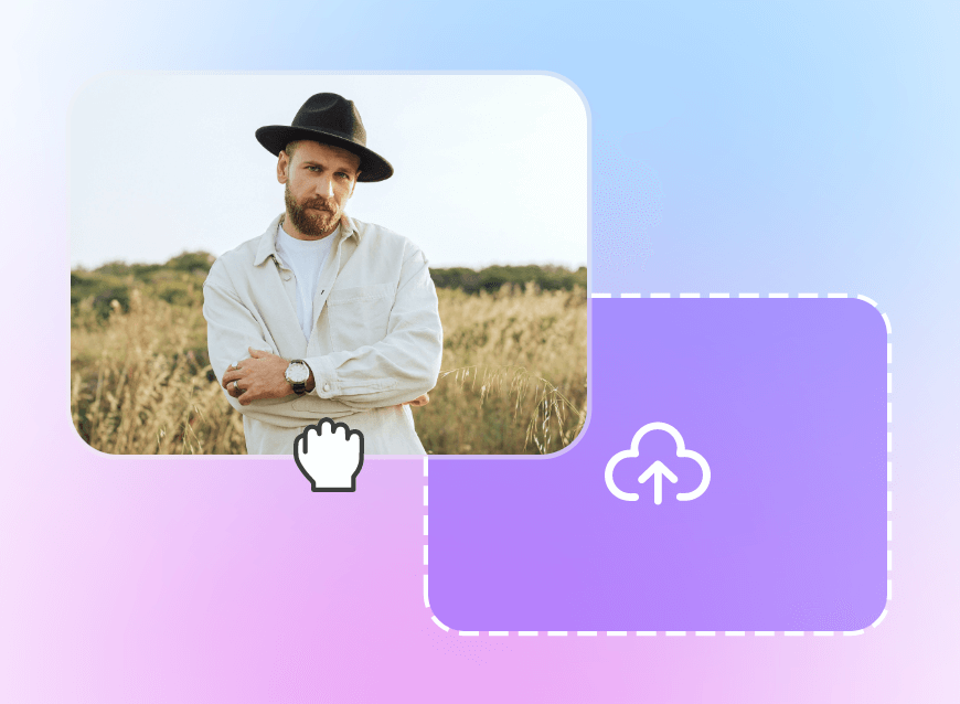 Ein Bild eines Mannes mit Hut und Bart hochladen