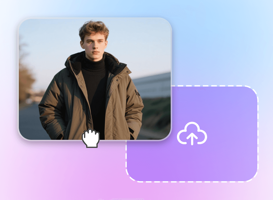 男の子の通常の写真をアップロード