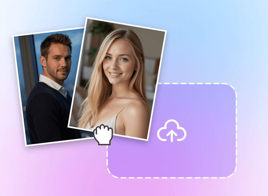 Upload two photos a man and a woman respectively