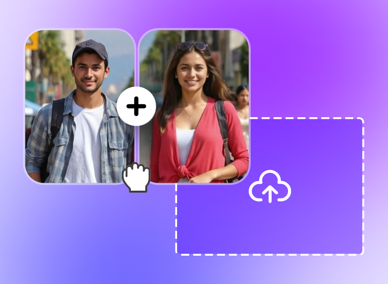 Upload two photos featuing a man and a woman to cliplfy ai handshake video generator