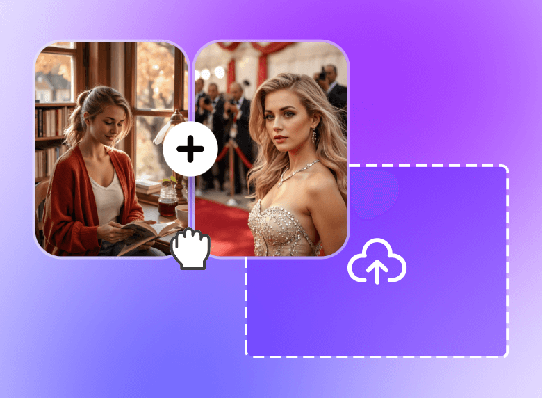 Carregue duas fotos de garotas bonitas no Clipfly