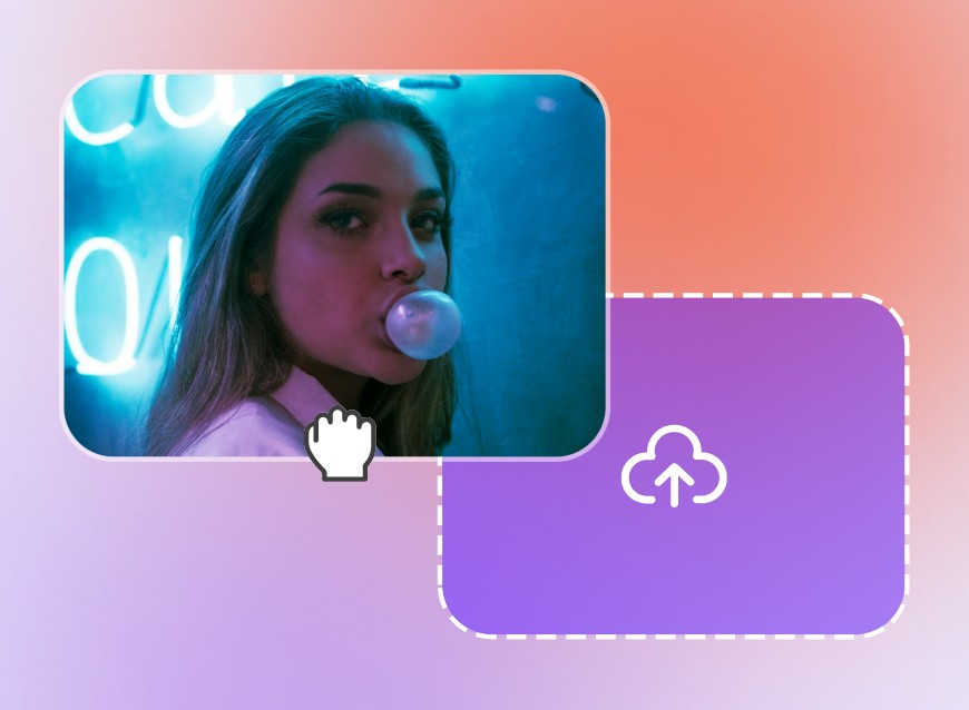 Carregar vídeo de uma garota soprando chiclete no espelho