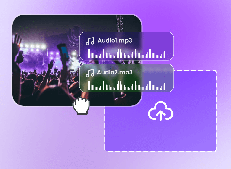 Upload your audio and video files to clipfly