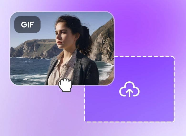 Carregue os gifs selecionados no editor de vídeo clipfly