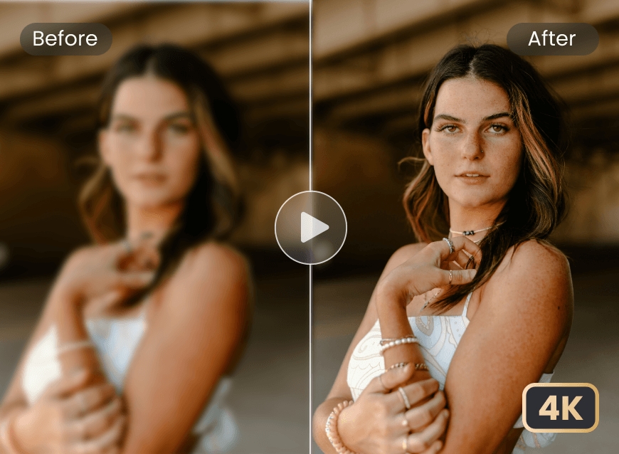 Upscale a blurry video to 4k