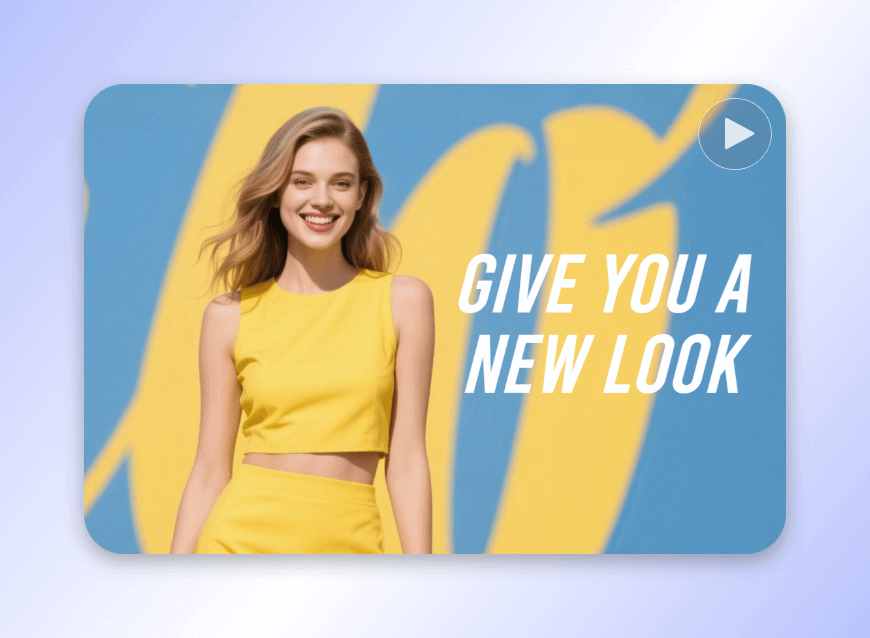 Use a video of a girl in a yellow dress as a promotional video for a clothing brand