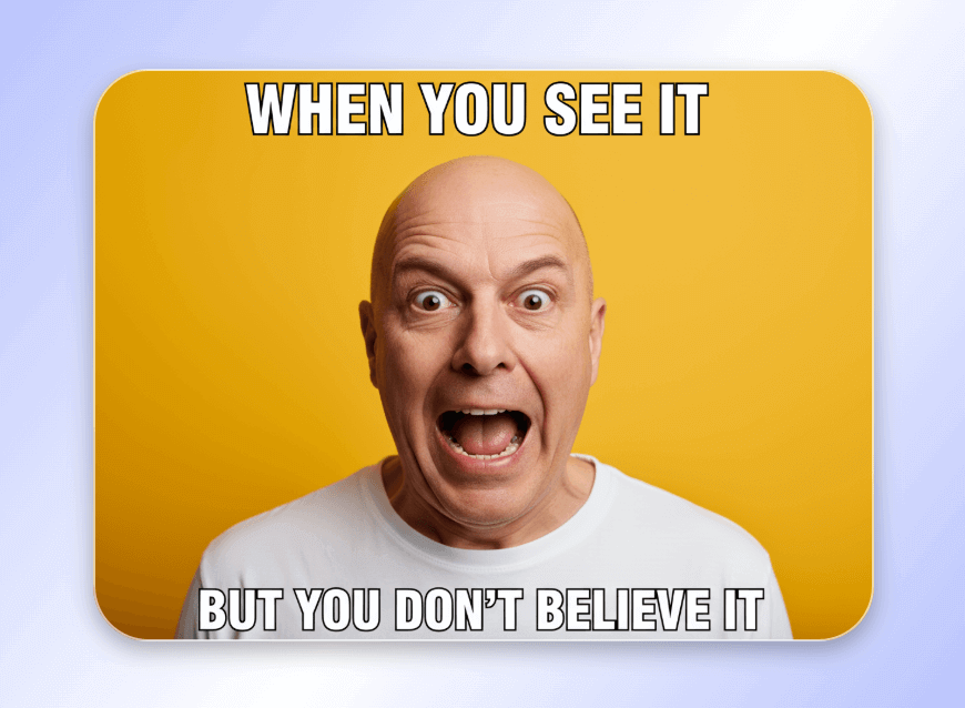 Use ai bald filter to create a meme