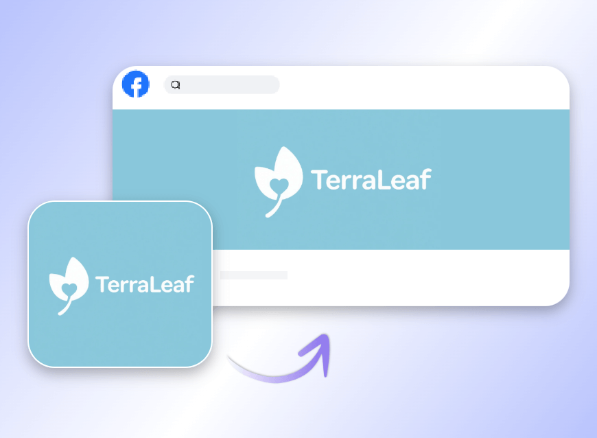 Use ai generated logo as the banner for a facebook channel