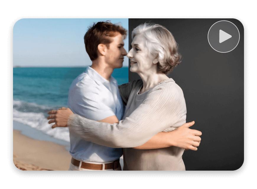 Use ai hugging video to make a boy hug a deceased loved one