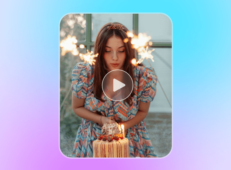 Use ai to generate a reel of a girl celebrating her birthday