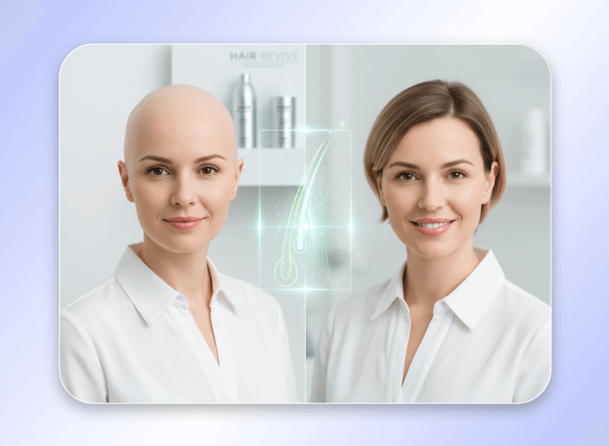 Use bald generator to create an image for a hair growth ad