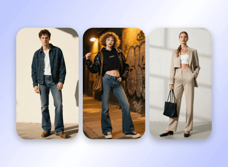 Use clipfly ai virtual try on to generate multiple ootd looks