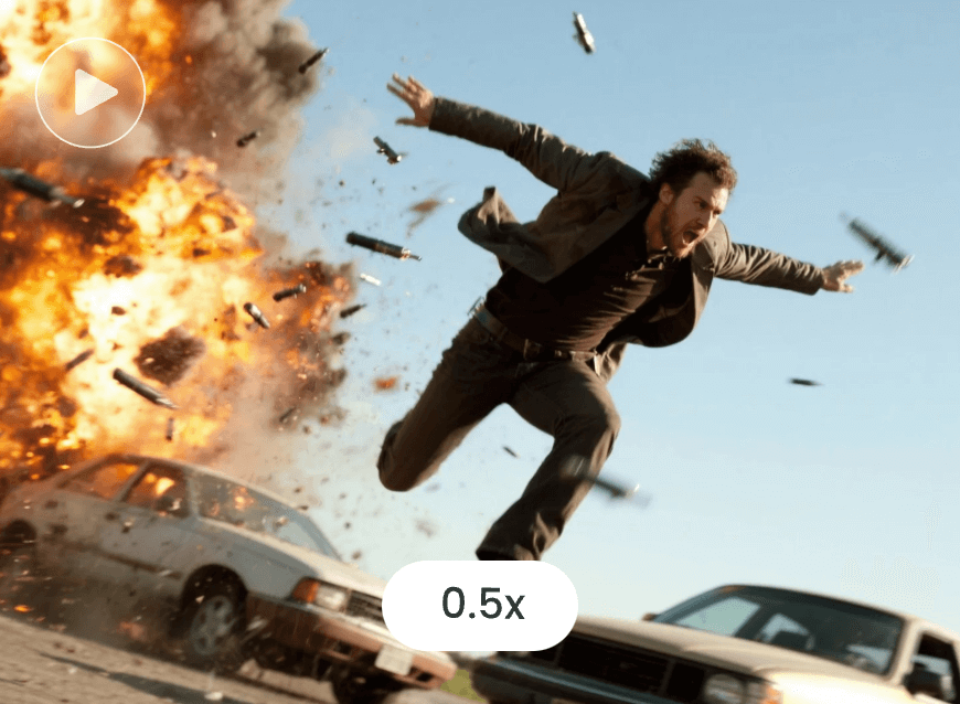 Use clipfly to change video for action scene