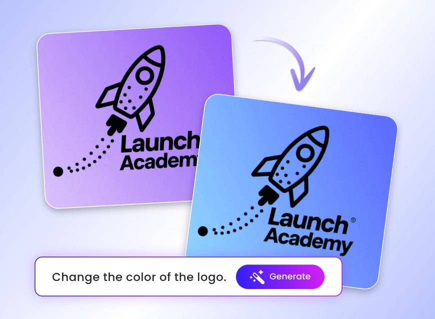 Use one prompt to change the color of a logo