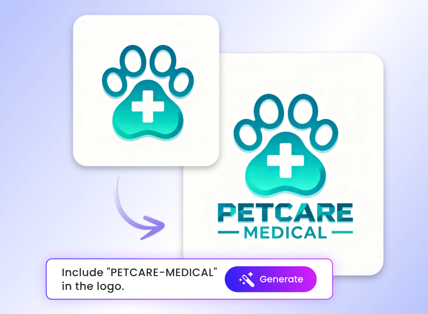 Use prompt to add text to a logo