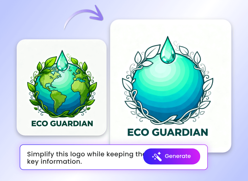 Use prompt to simplify a logo