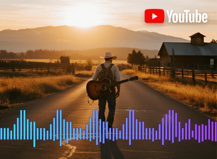 Use your ai generated country song as the bgm for your youtube video