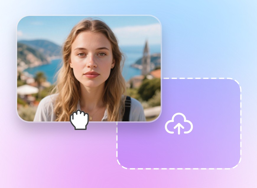 étape 1 téléverser une photo claire du visage dune femme de face