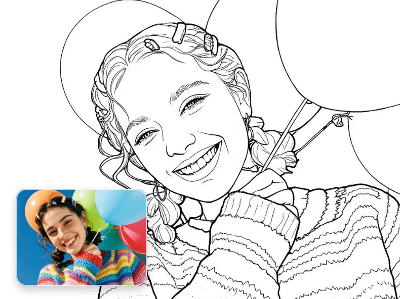 Photo to Coloring Page