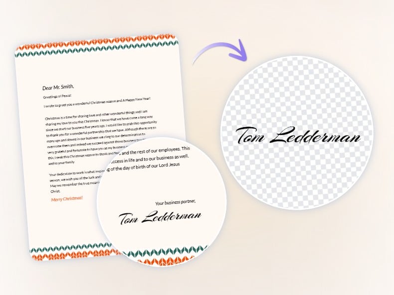 Remove Background from Signature