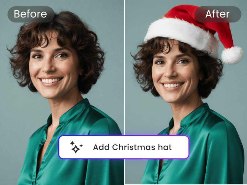 Colocar gorro de natal na foto