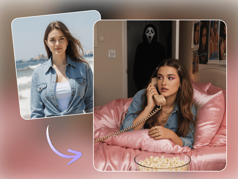 Geminiゴーストフェイス生成ツールでScream Mask AI写真を無料作成