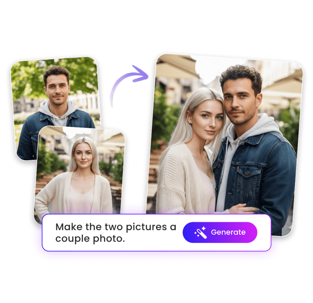 Add Person to Photo Online Free with AI | Clipfly