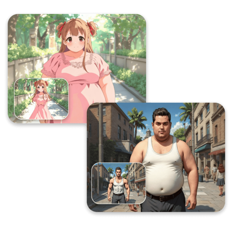 Fatify: Weight Gain AI with Different Fat Levels Online Free | Clipfly