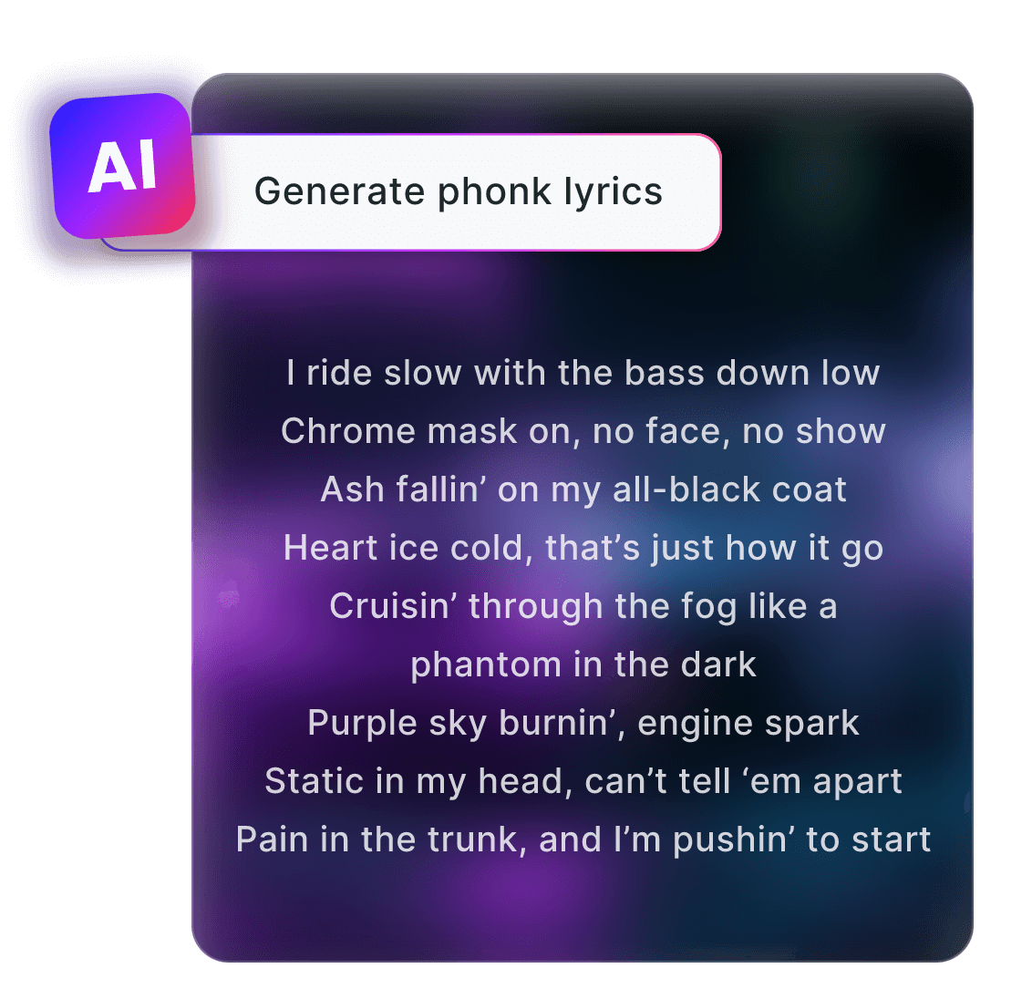 AI phonk creator from lyrics