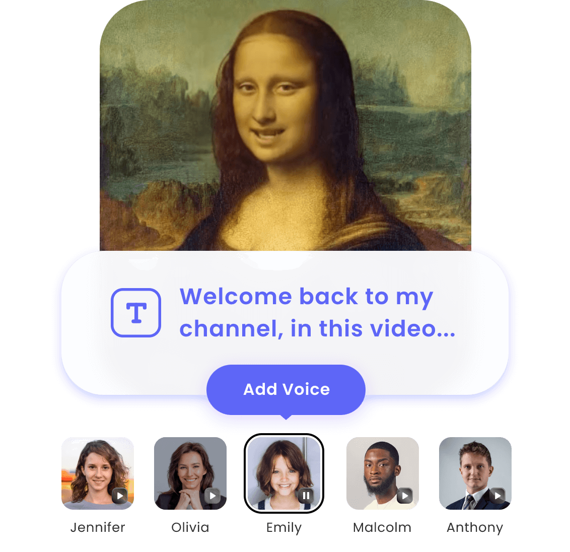 Ai female vioce mona lisa picture as an example