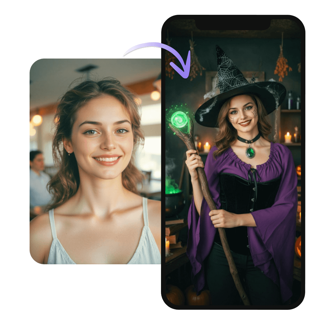 Halloween-Hexenbilder-App von Clipfly