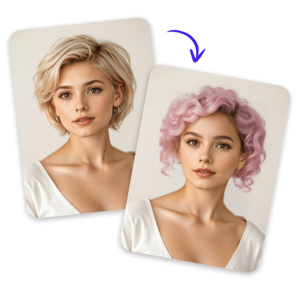 Clipfly pretty curly perm filter effect for women and girls