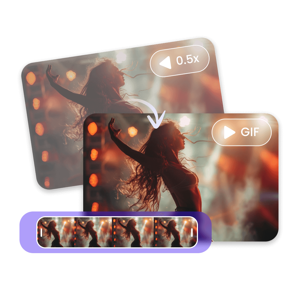 Convert a dancing girl slow motion video to GIF