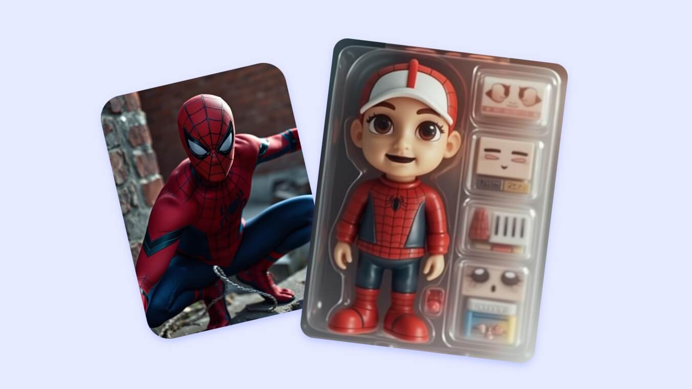 Convert spiderman to action figure