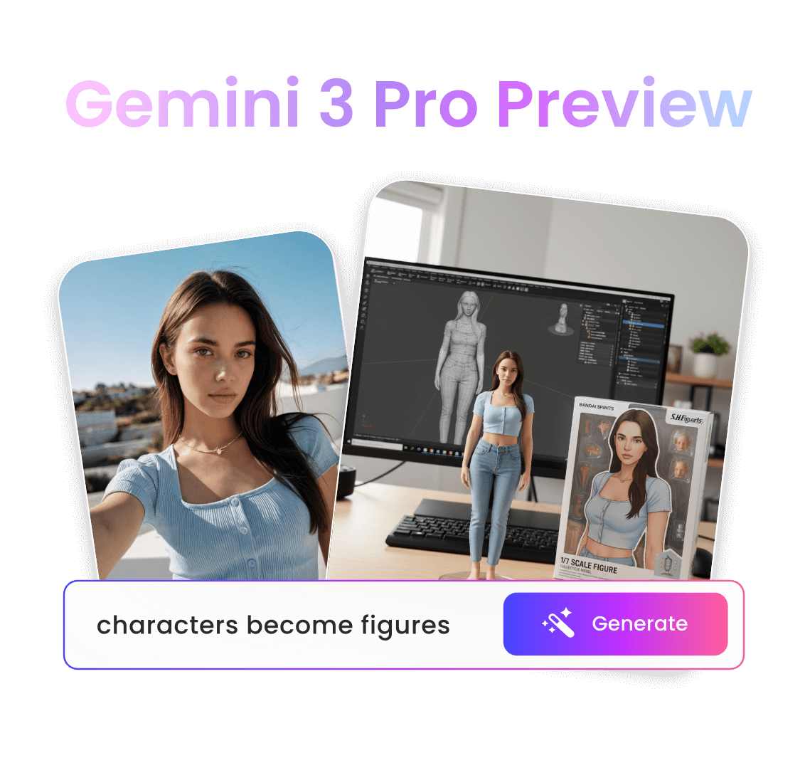 Gemini 3 pro preview AI image editor and generator