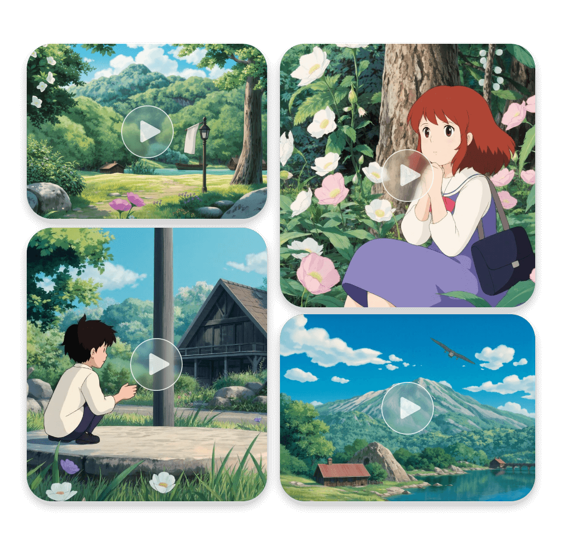 Efeitos de vídeo de anime ao estilo Hayao Miyazaki