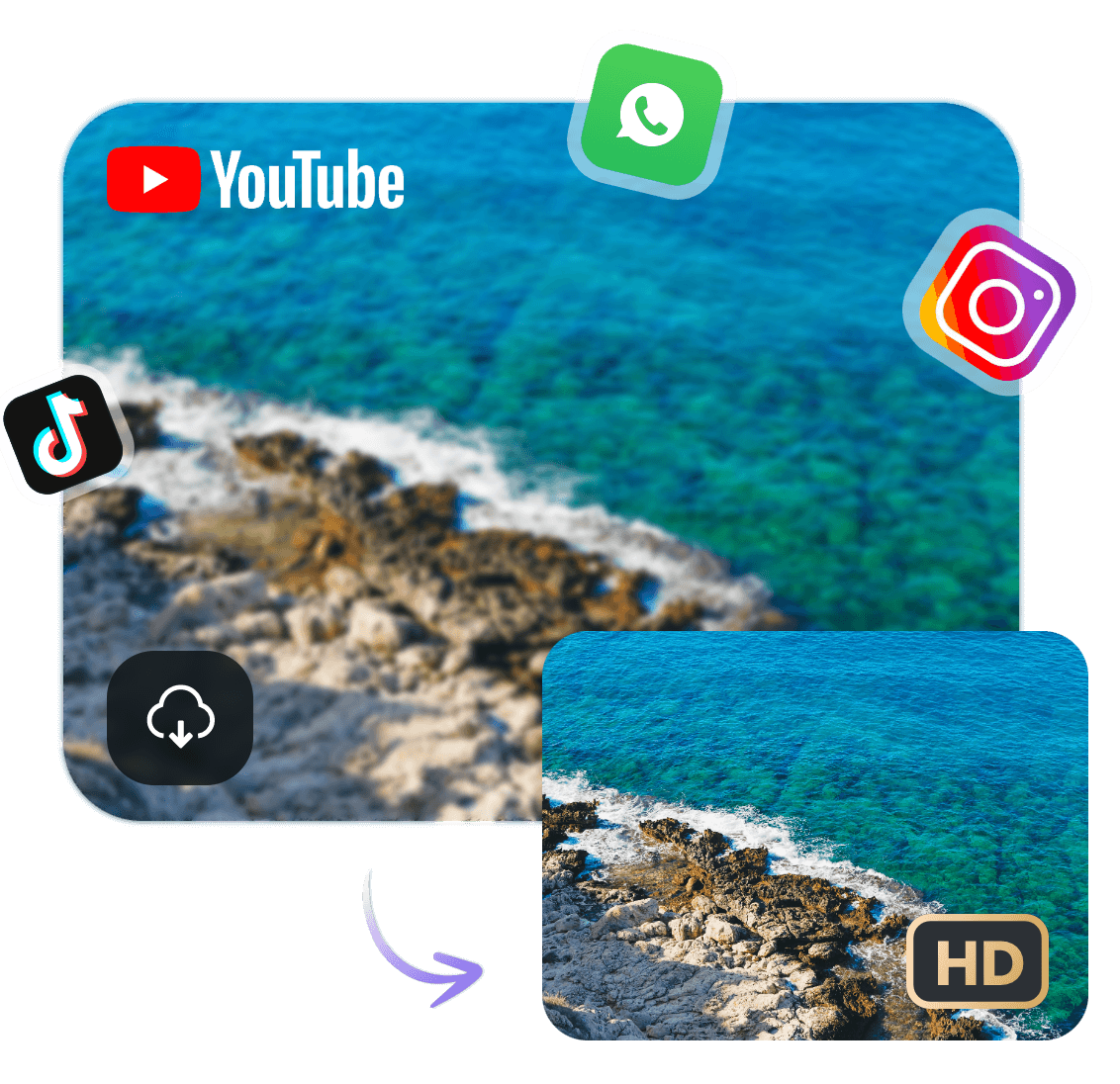 Improve the clarity of videos downloaded from tiktok whatsapp and instagram